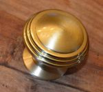 Solid Polished / Satin Brass Stepped Centre Pull Door Knob / Handle (PB1313)